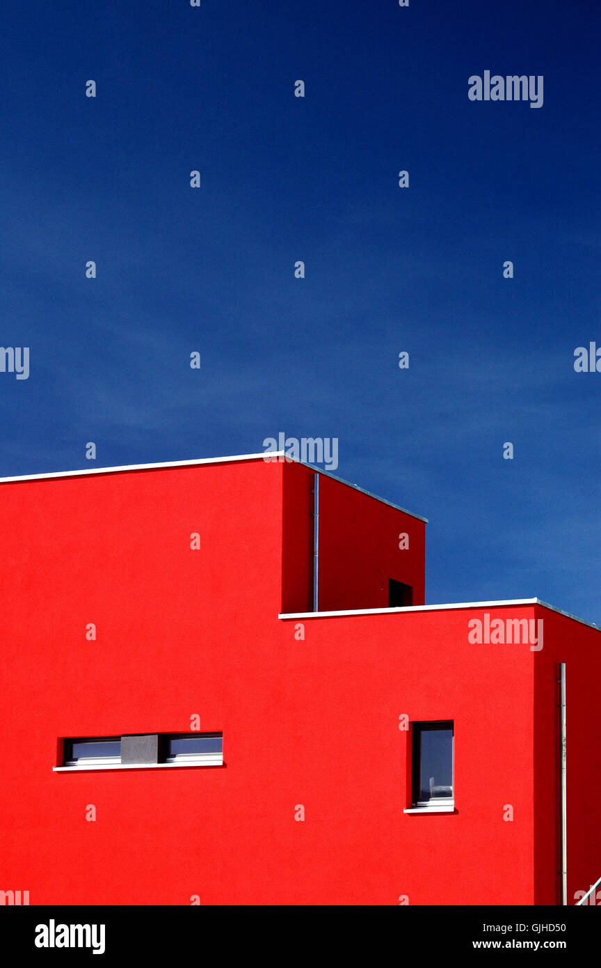blue house building Stock Photo Alamy