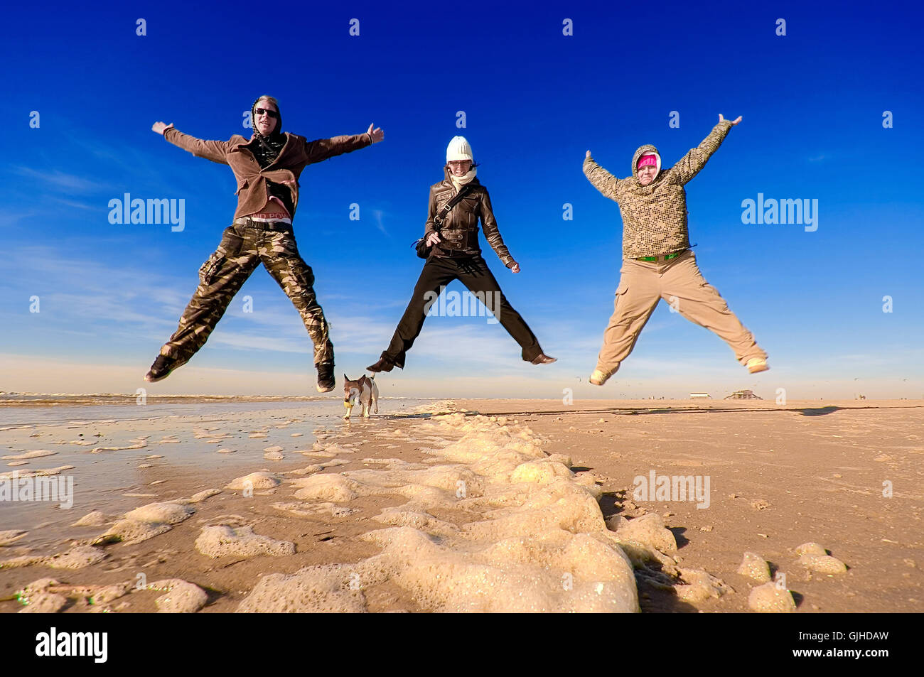 blue humans human beings Stock Photo