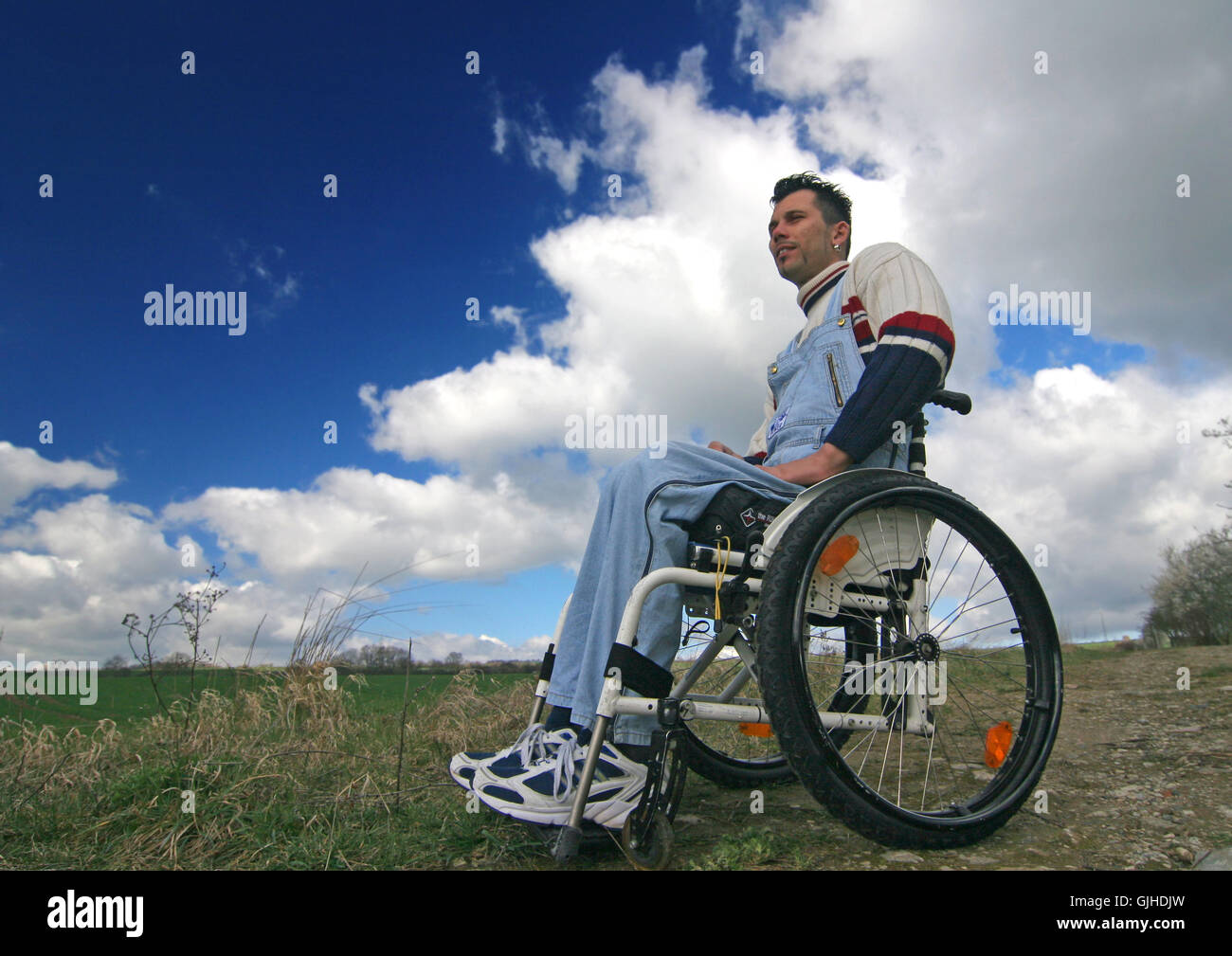 drive wheelchair blue Stock Photo Alamy