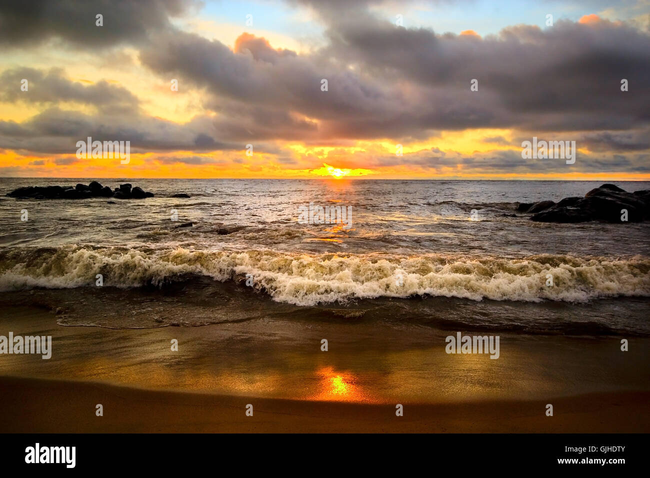 le souffle de la mer est brulee Stock Photo