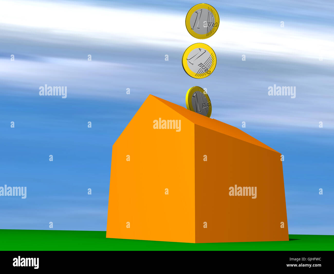 blue house building Stock Photo Alamy