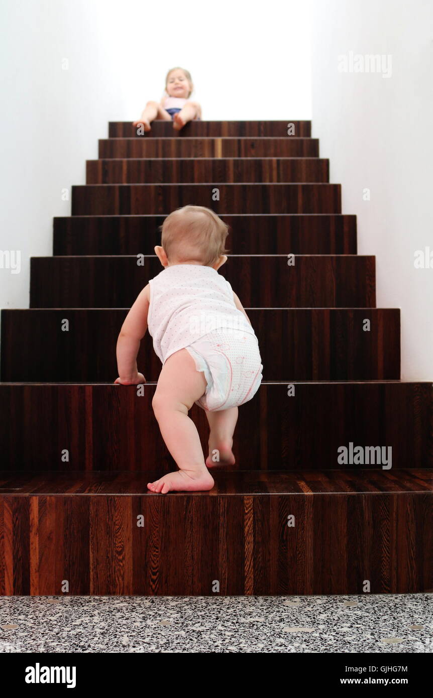 When do babies start crawling up stairs 2025