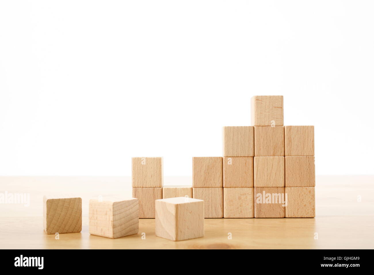 chart columns progression Stock Photo