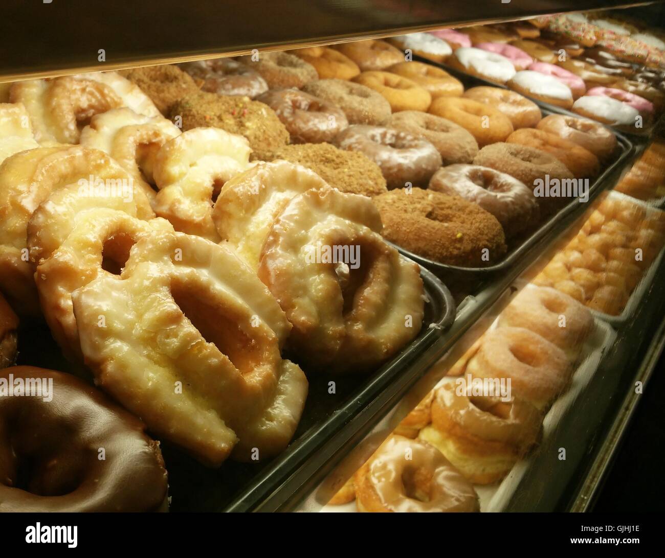 Close-up of fresh doughnuts Stock Photo