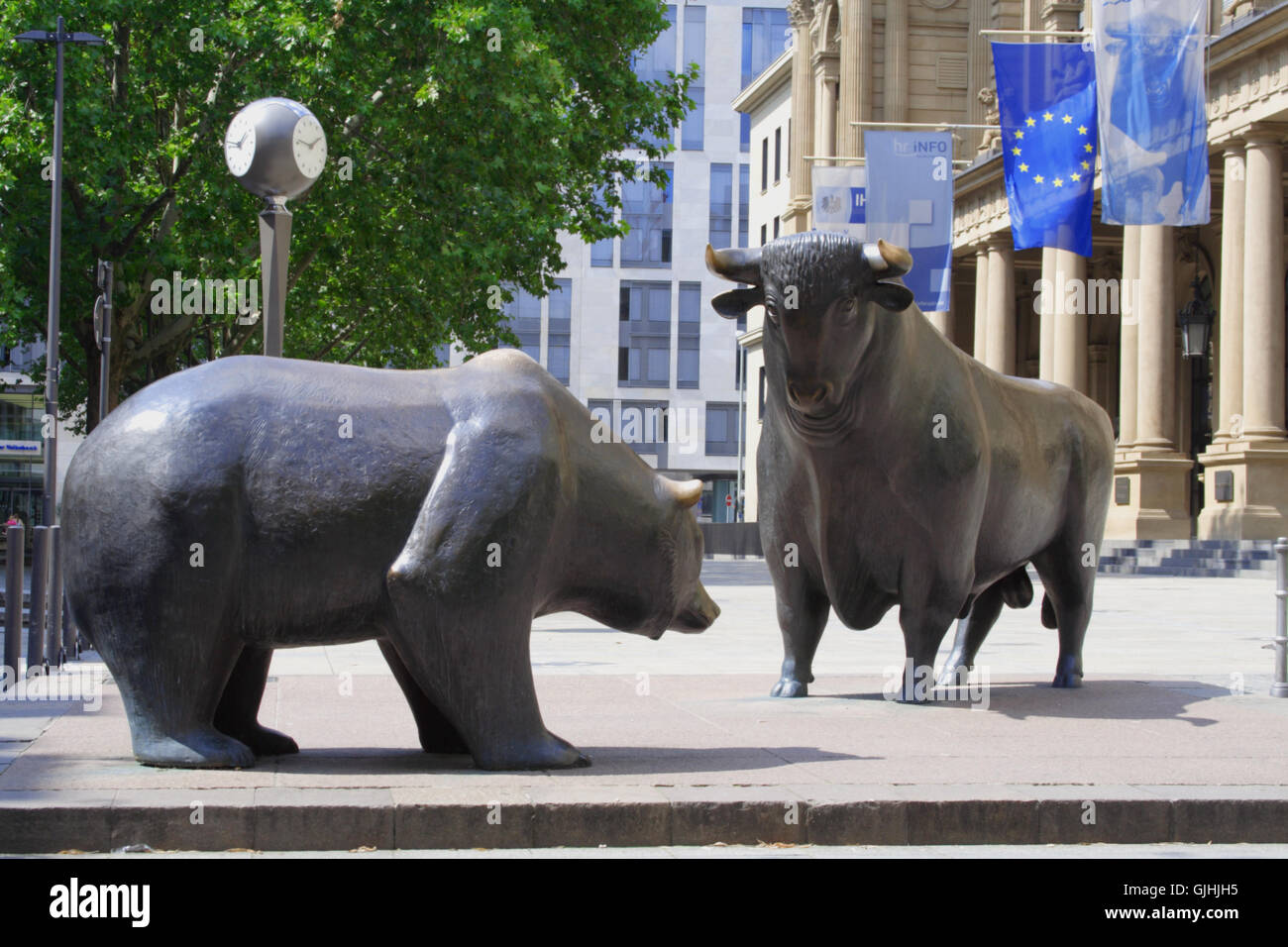 frankfurt bull and bear Stock Photo