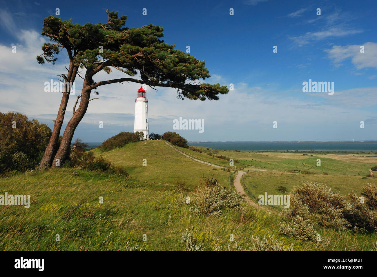 lighthouse on the dornbusch at sturm Stock Photo