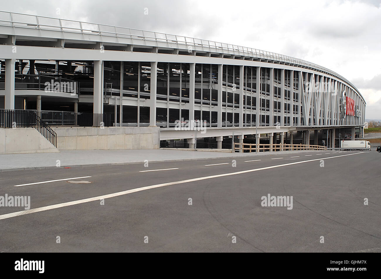 Concrete Parking Garage Style Of Construction Stock Photo