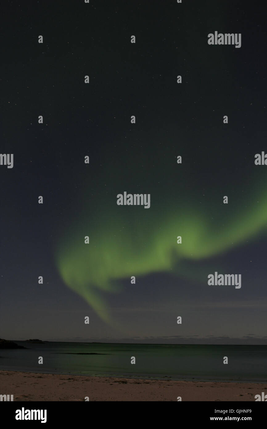 polar light at the north sea,norway Stock Photo