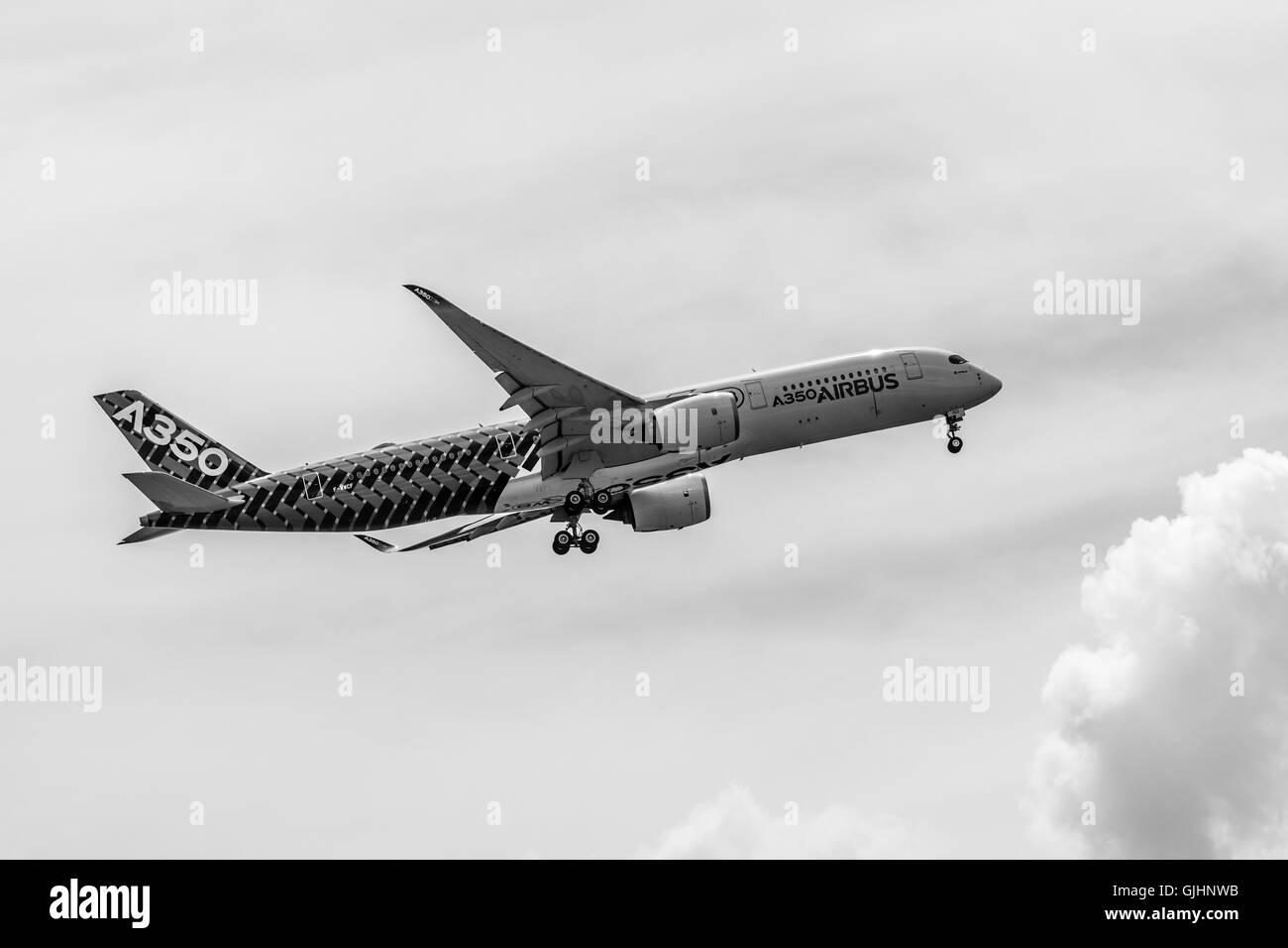 BERLIN, GERMANY - JUNE 02, 2016: Demonstration flight Airbus