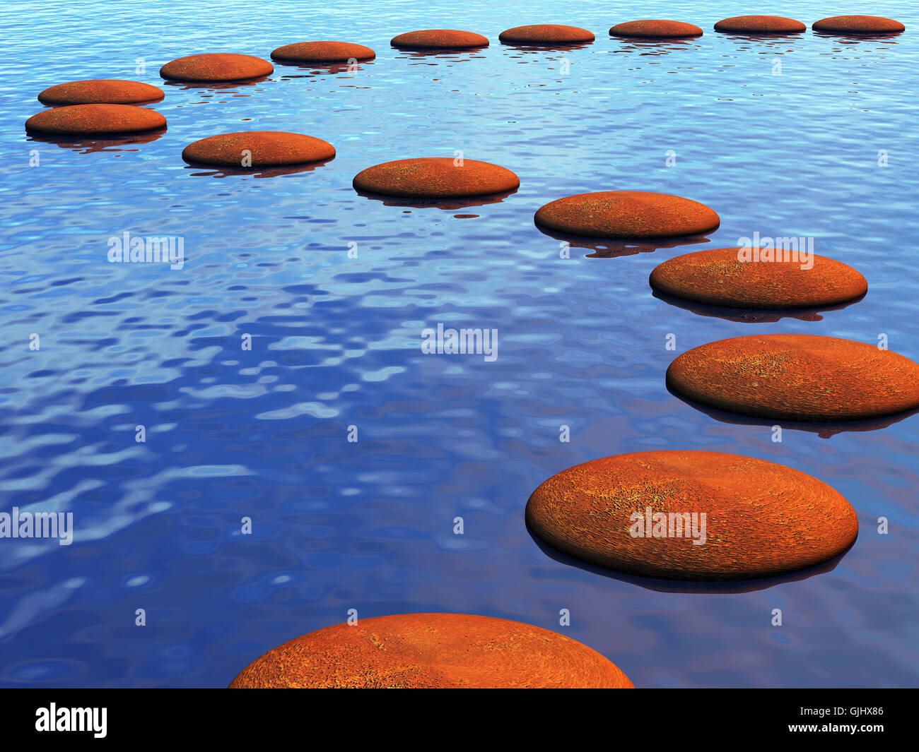 stepping stone water stones Stock Photo Alamy