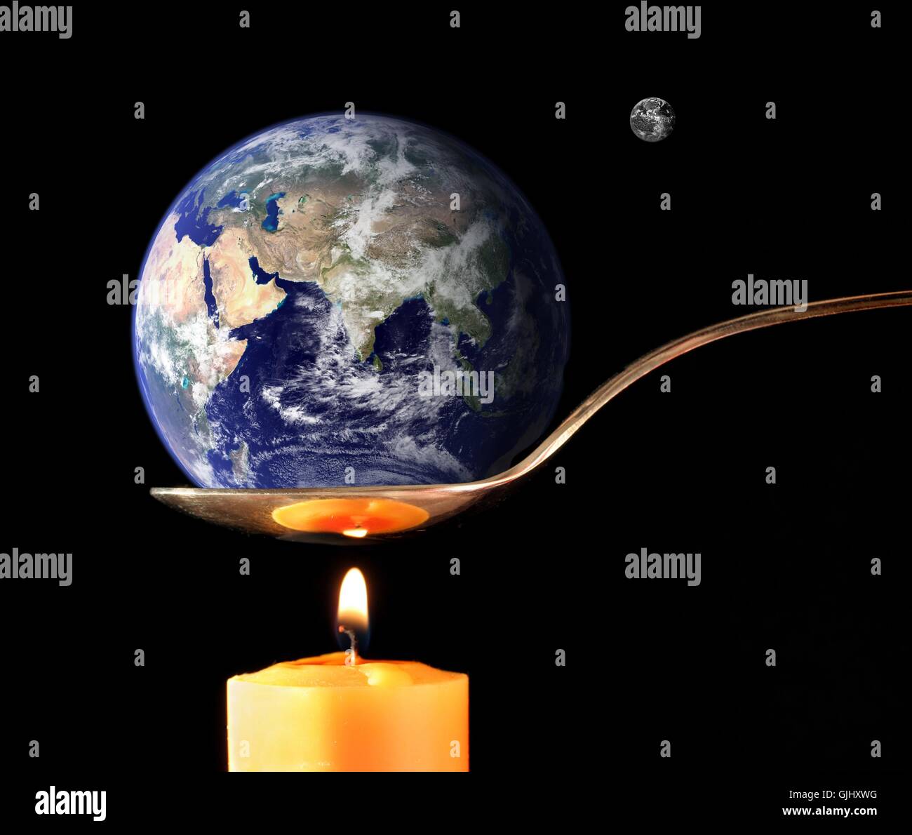 heat globe planet Stock Photo