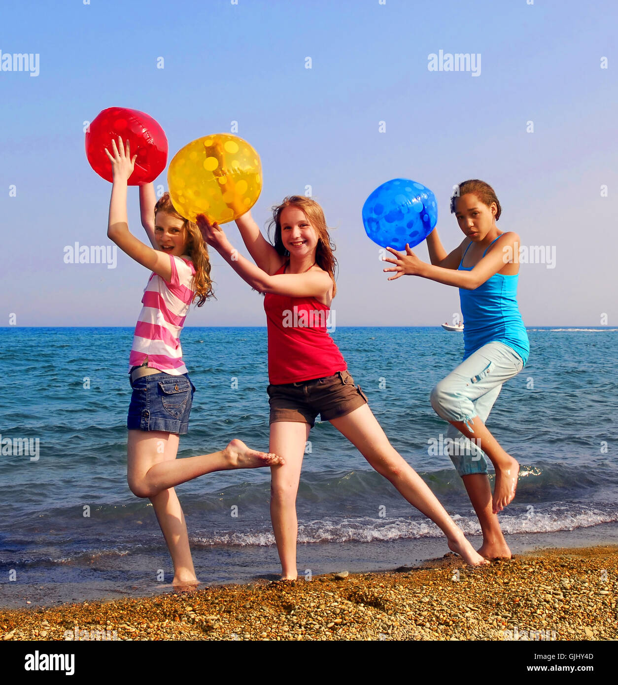ball beach seaside Stock Photo Alamy