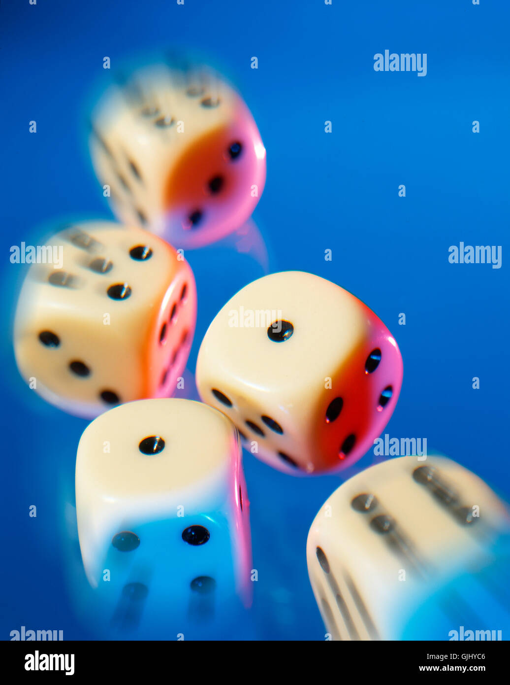 dice cast dice lottery Stock Photo Alamy