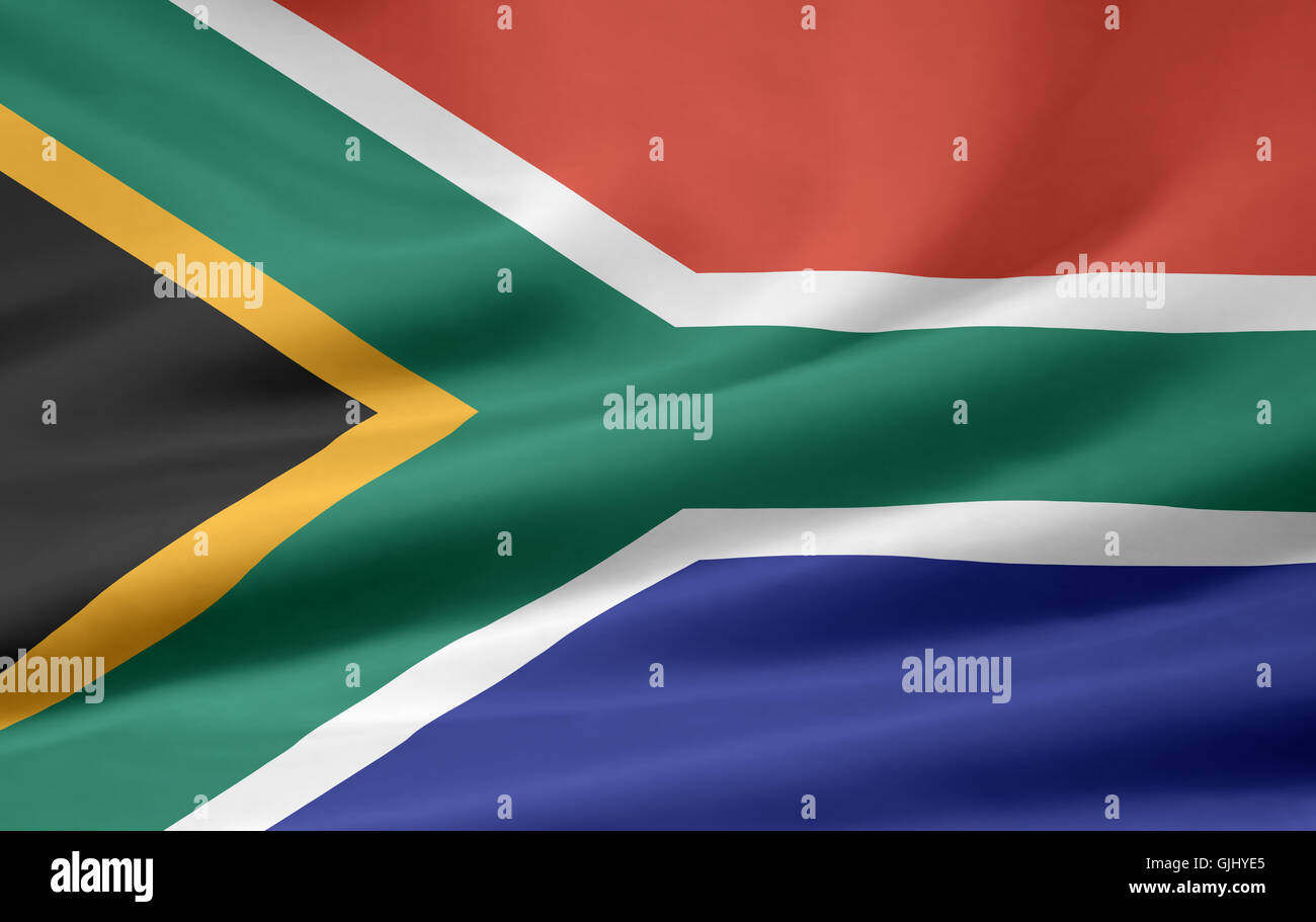 africa flag south africa Stock Photo