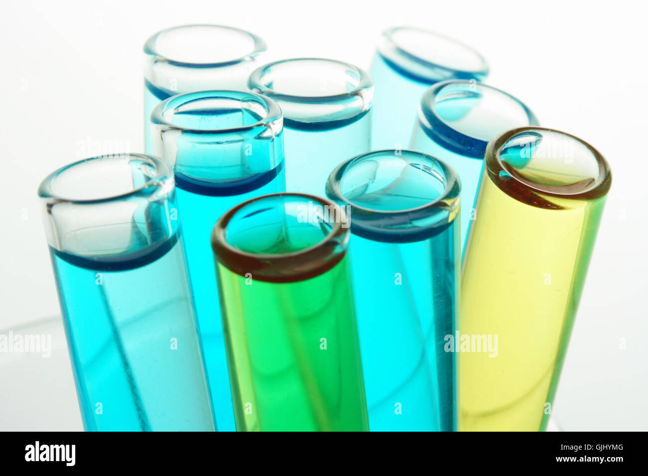 blue research test tube Stock Photo