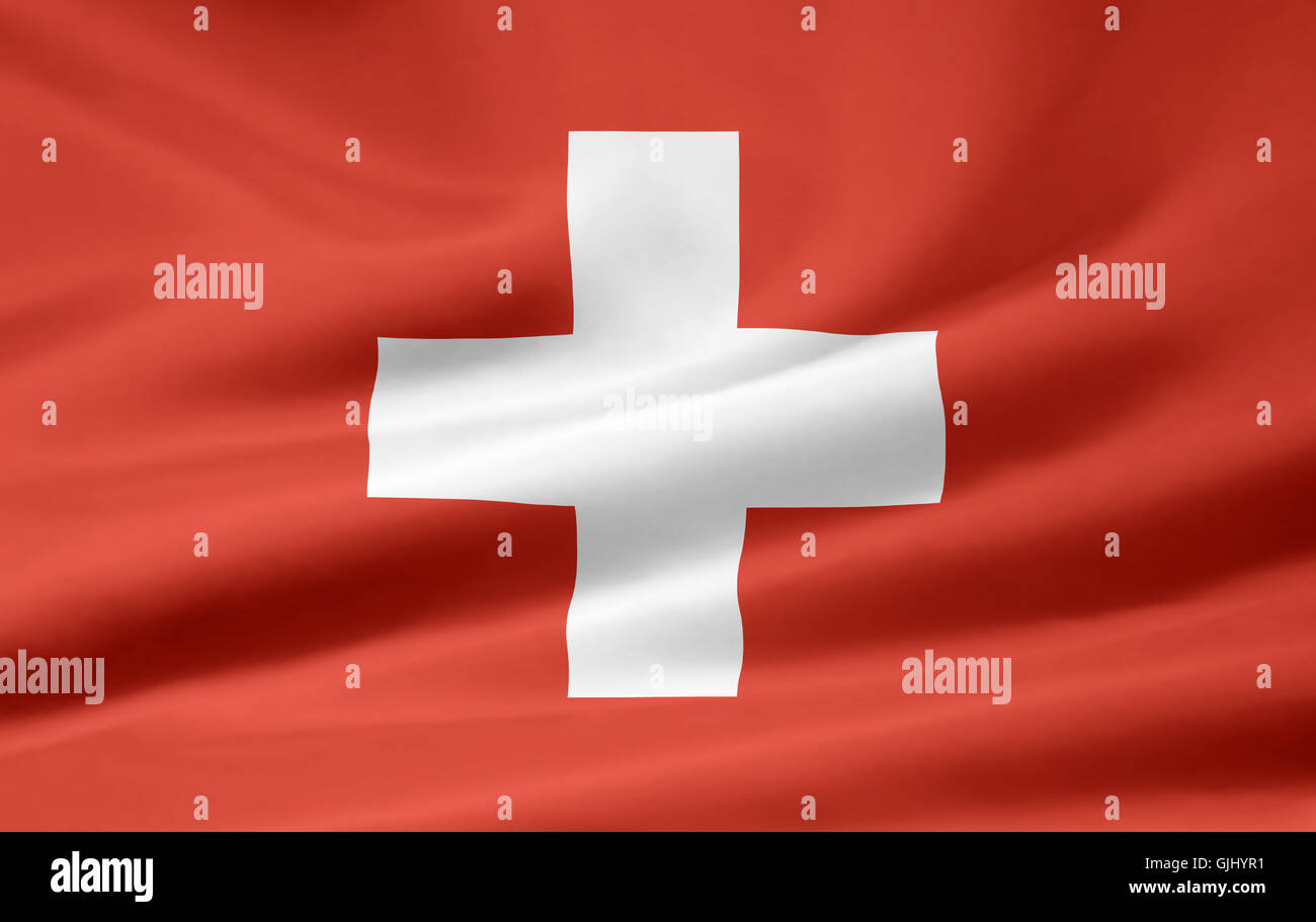 swiss flag Stock Photo