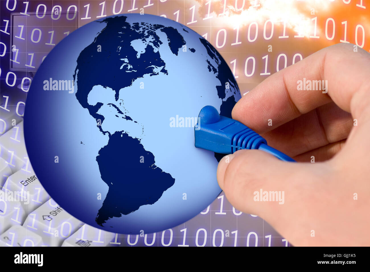 communication cable technology Stock Photo