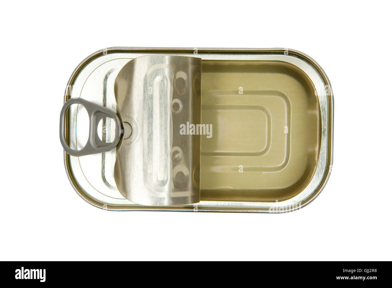 empty sardine canned Stock Photo