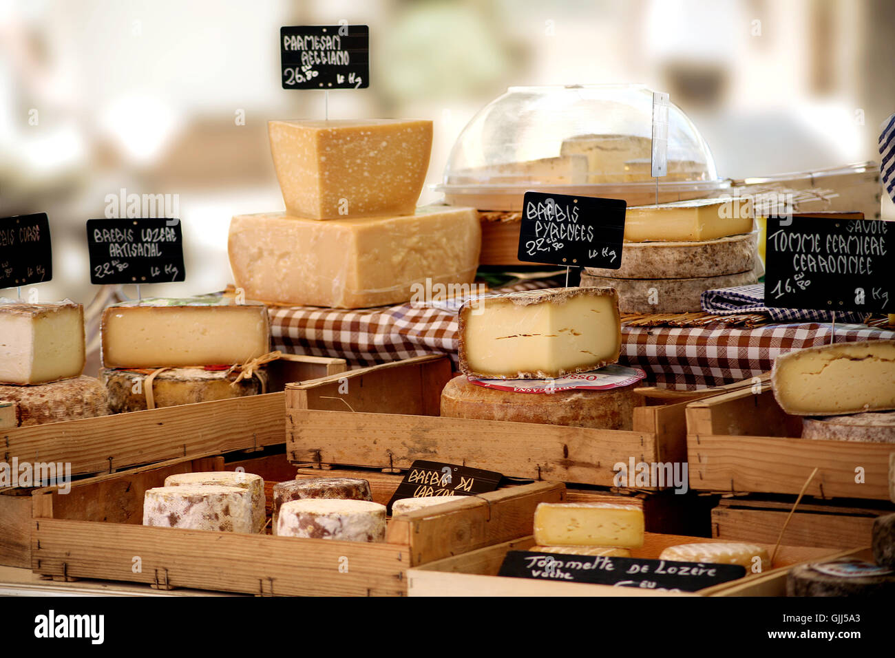 france cheese weekly market Stock Photo