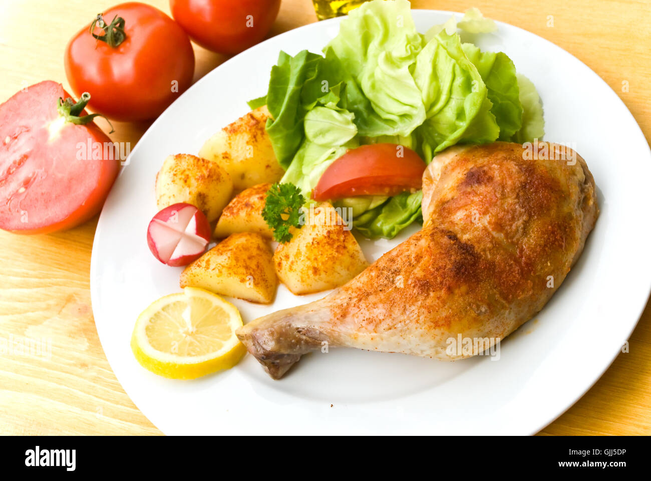 chicken radish lettuce Stock Photo - Alamy