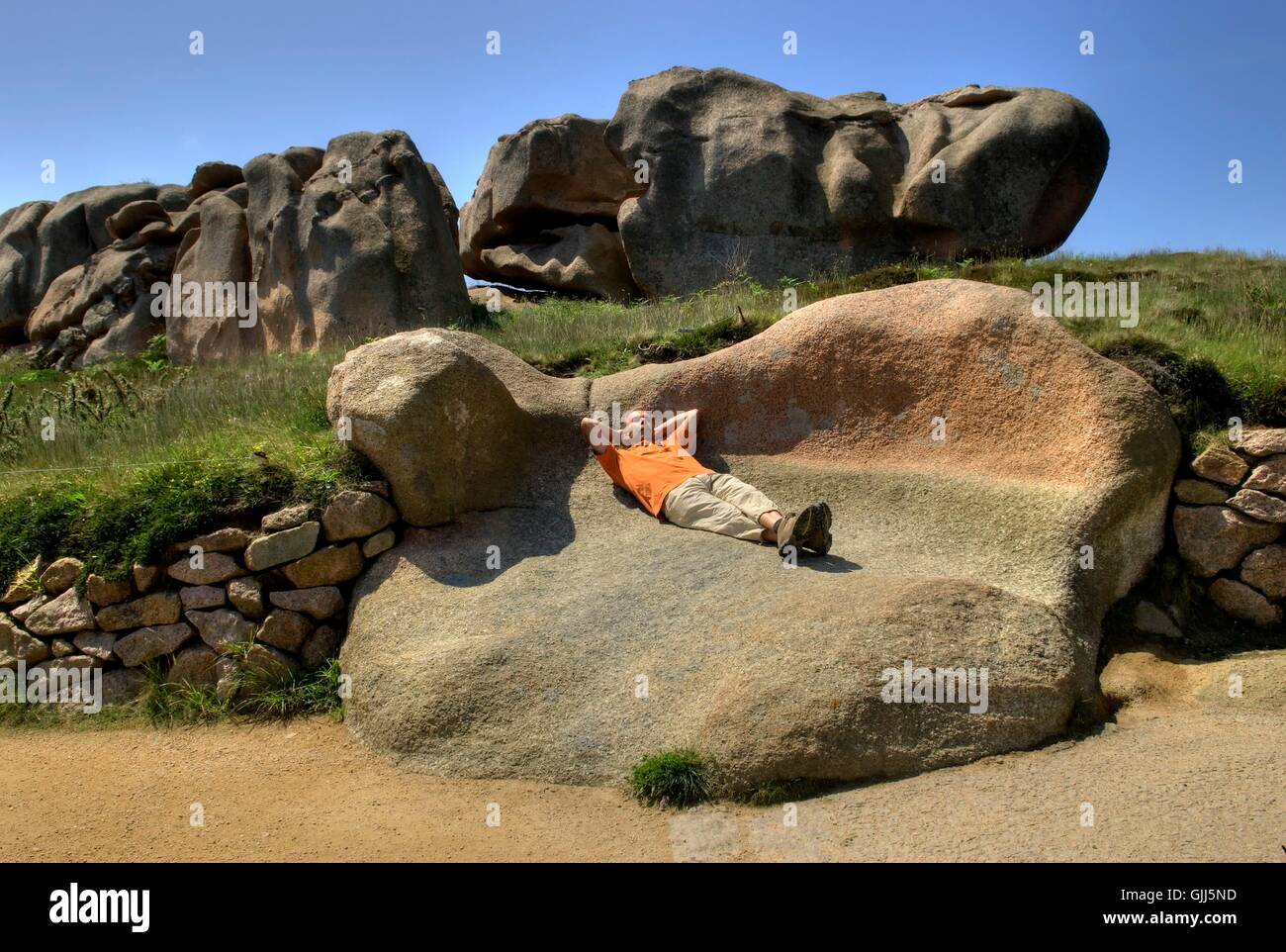 rock france brittany Stock Photo - Alamy