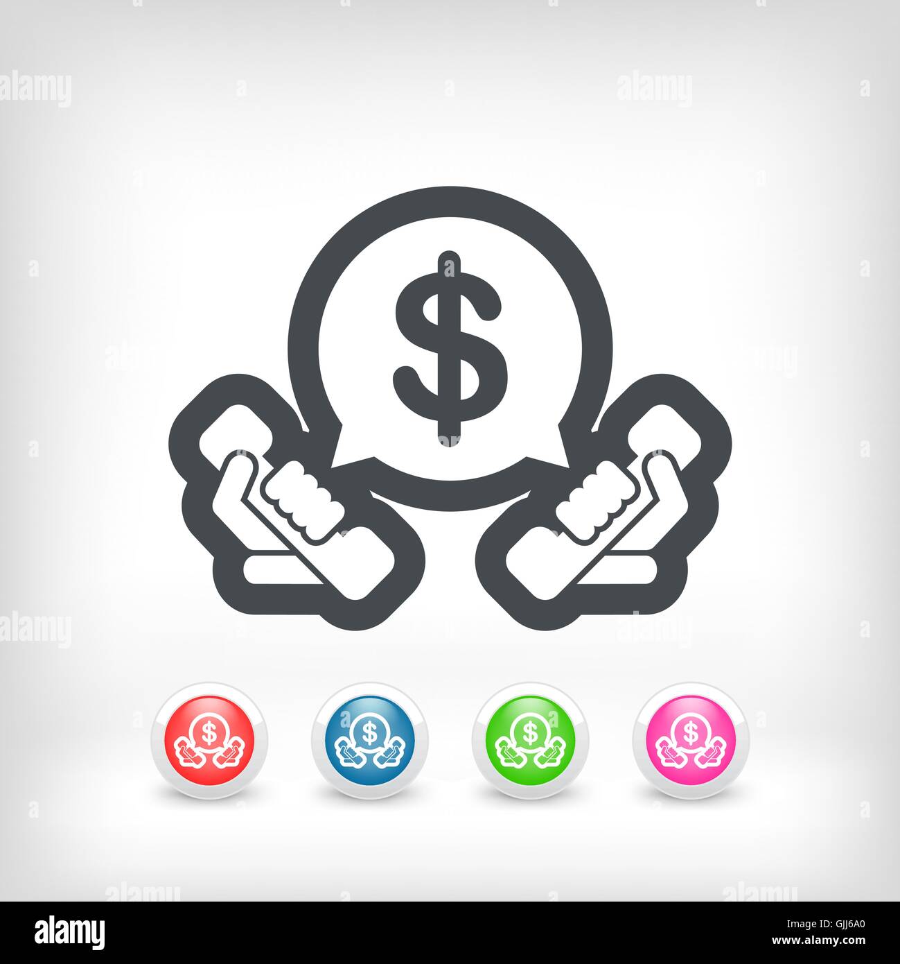 Phone and money Stock Vector