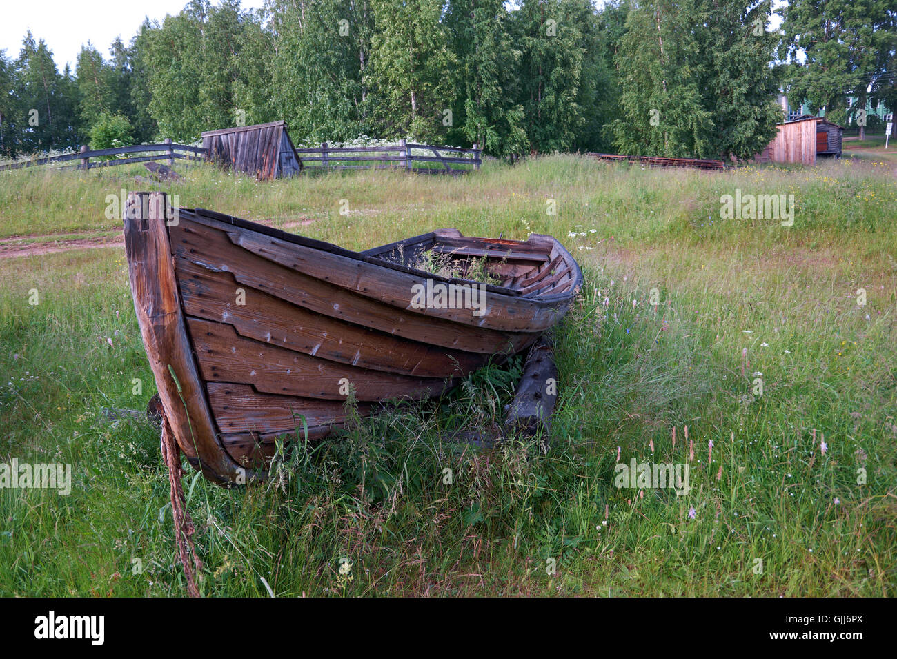 Old wooden boat.Kenozero national park, Russia Stock Photo Alamy