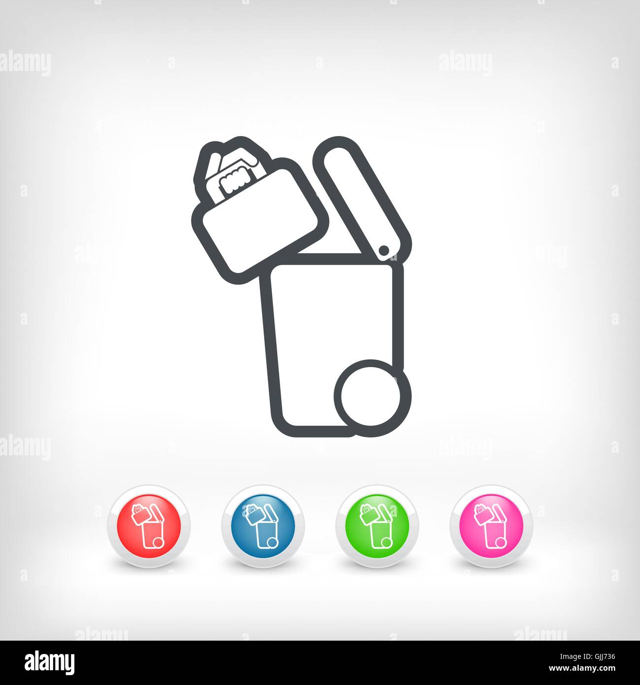 Separate waste collection icon Stock Vector