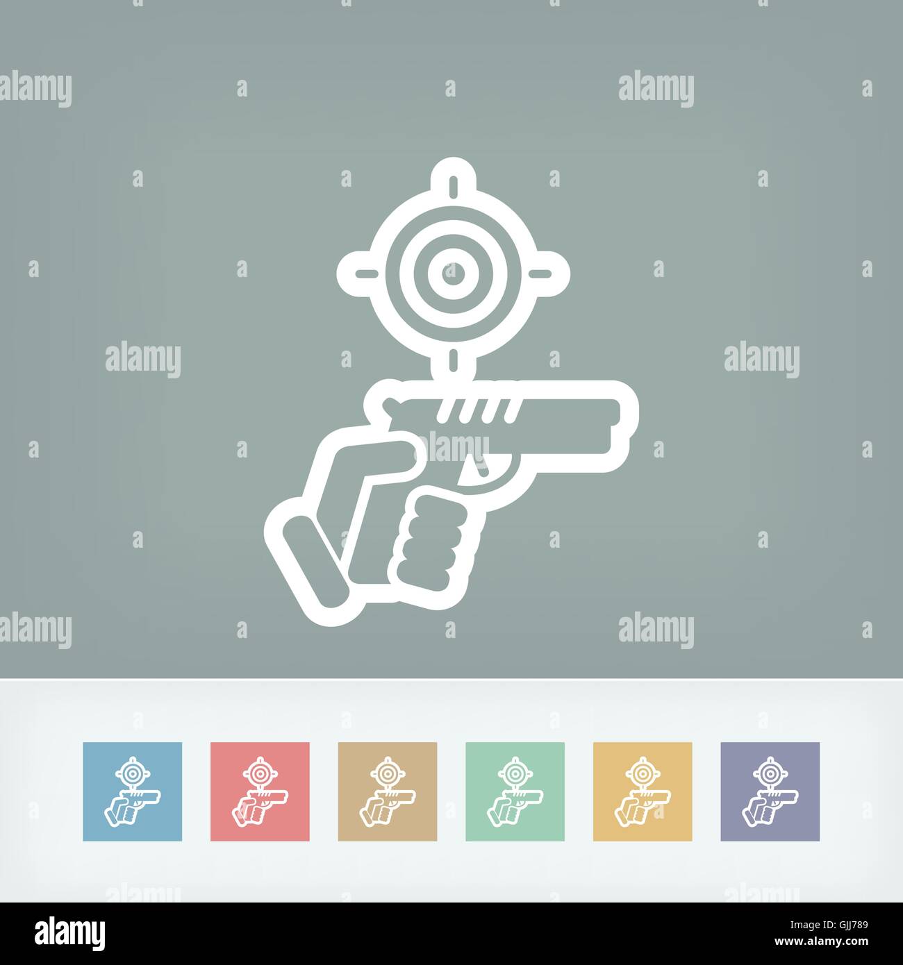 Hand firing hand gun Stock Vector Images - Alamy