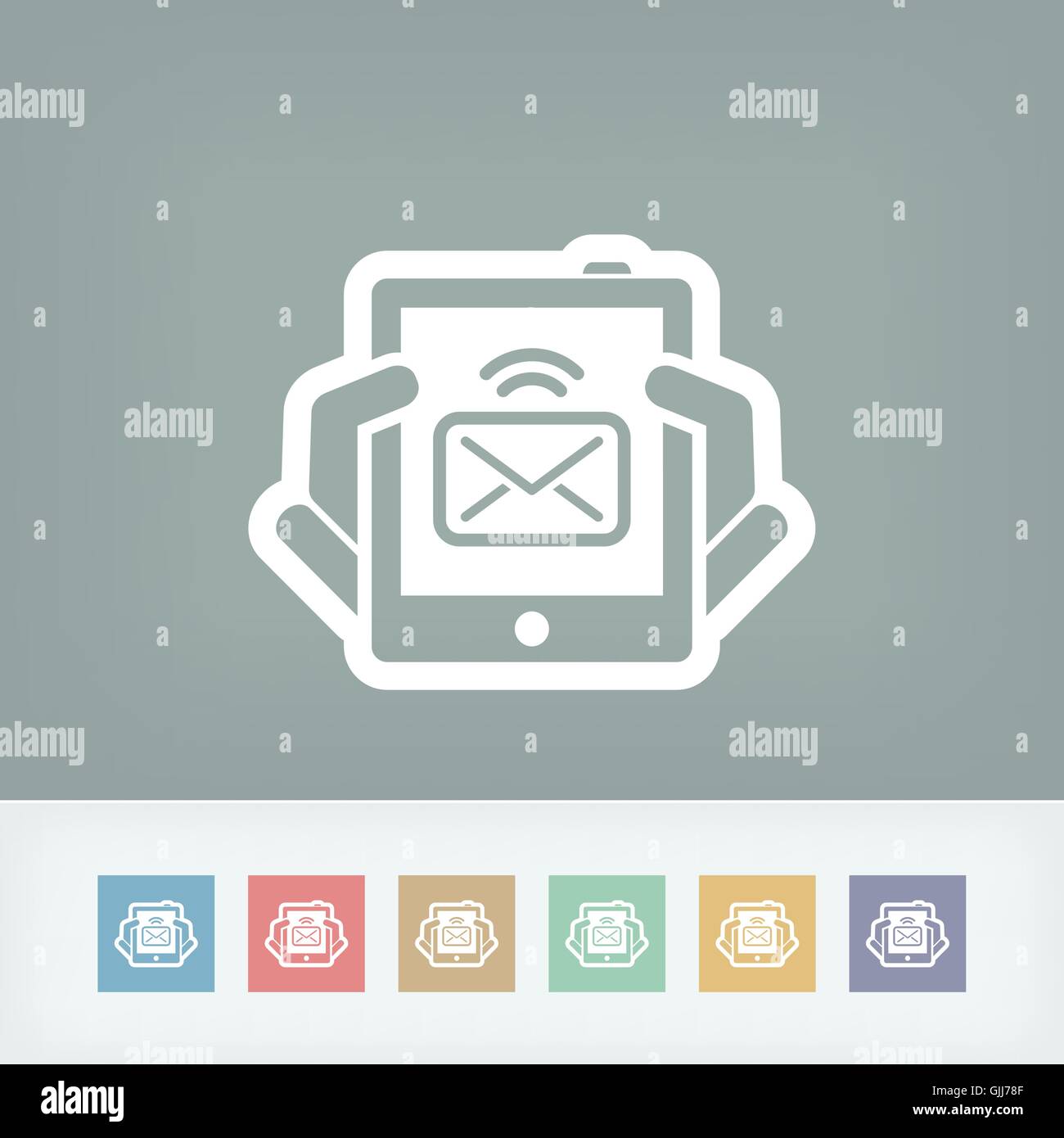 Tablet message icon Stock Vector Image & Art - Alamy