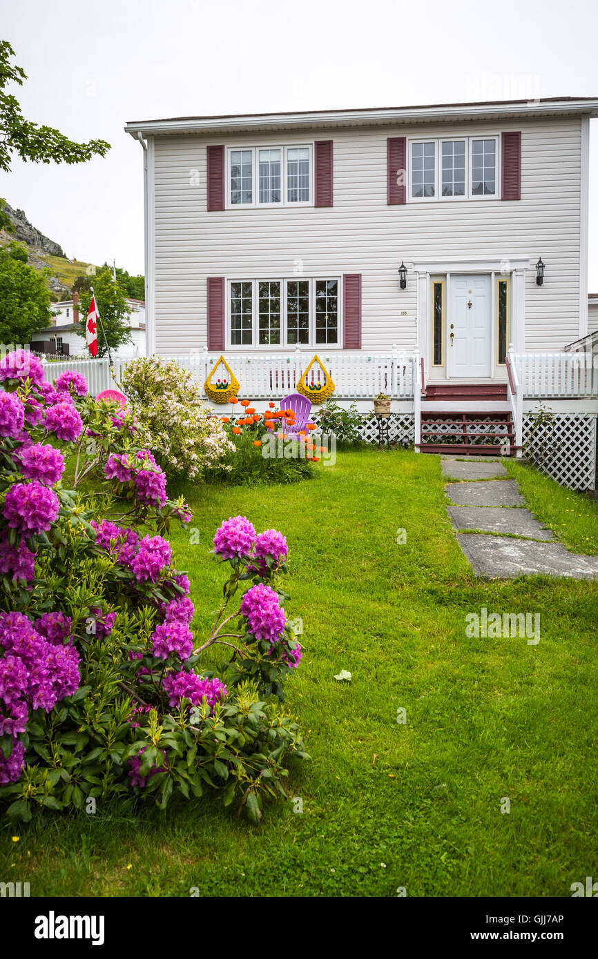 A salt box home near Bay Roberts, Newfoundland and Labrador, Canada. Stock Photo