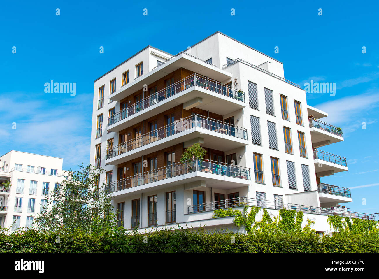 Beautiful modern apartment house seen in Berlin, Germany Stock Photo ...
