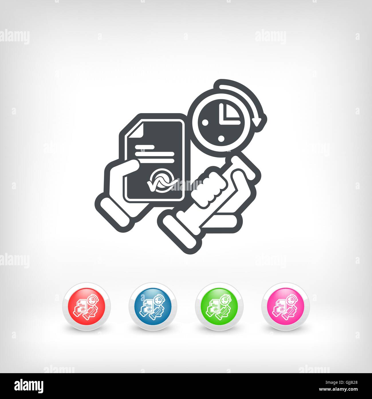Time for the official document Stock Vector