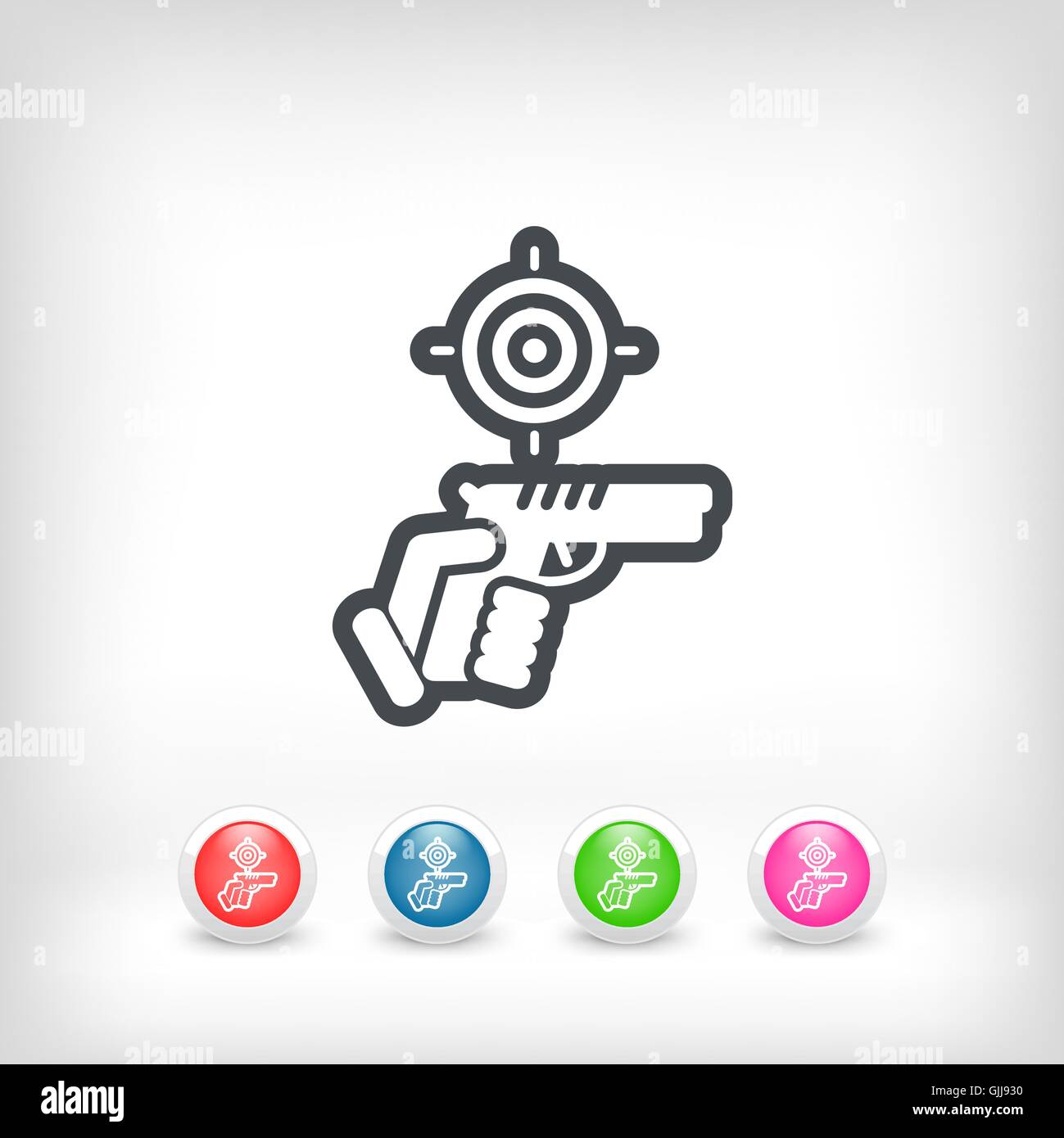 Hand firing hand gun Stock Vector Images - Alamy
