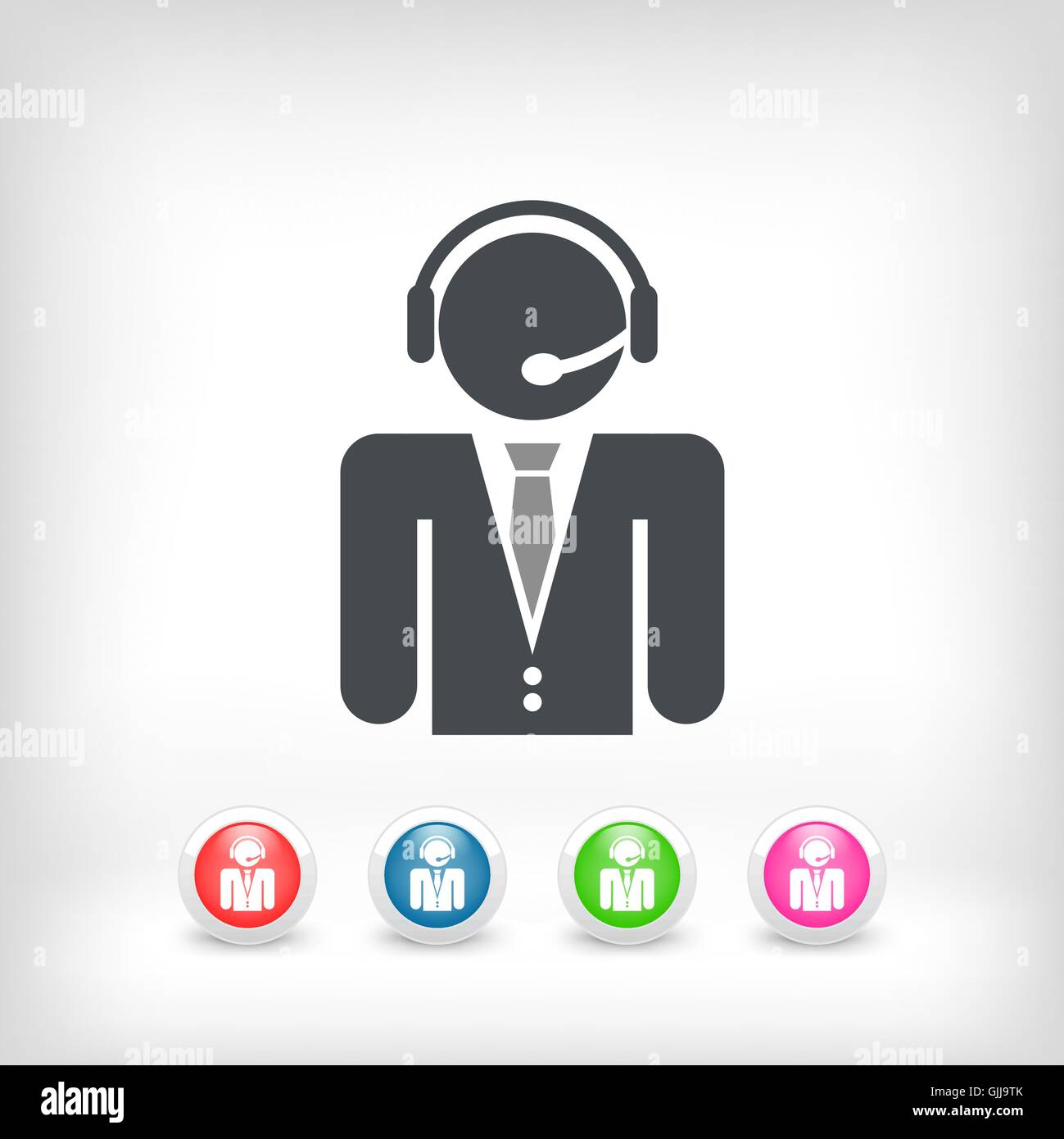 Contact assistance icon Stock Vector