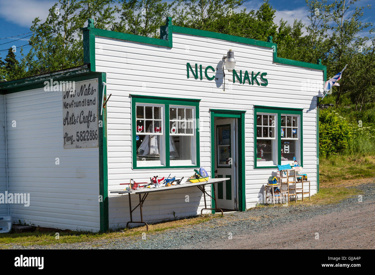 A Nic Naks shop near Bay Roberts, Newfoundland and Labrador, Canada. Stock Photo