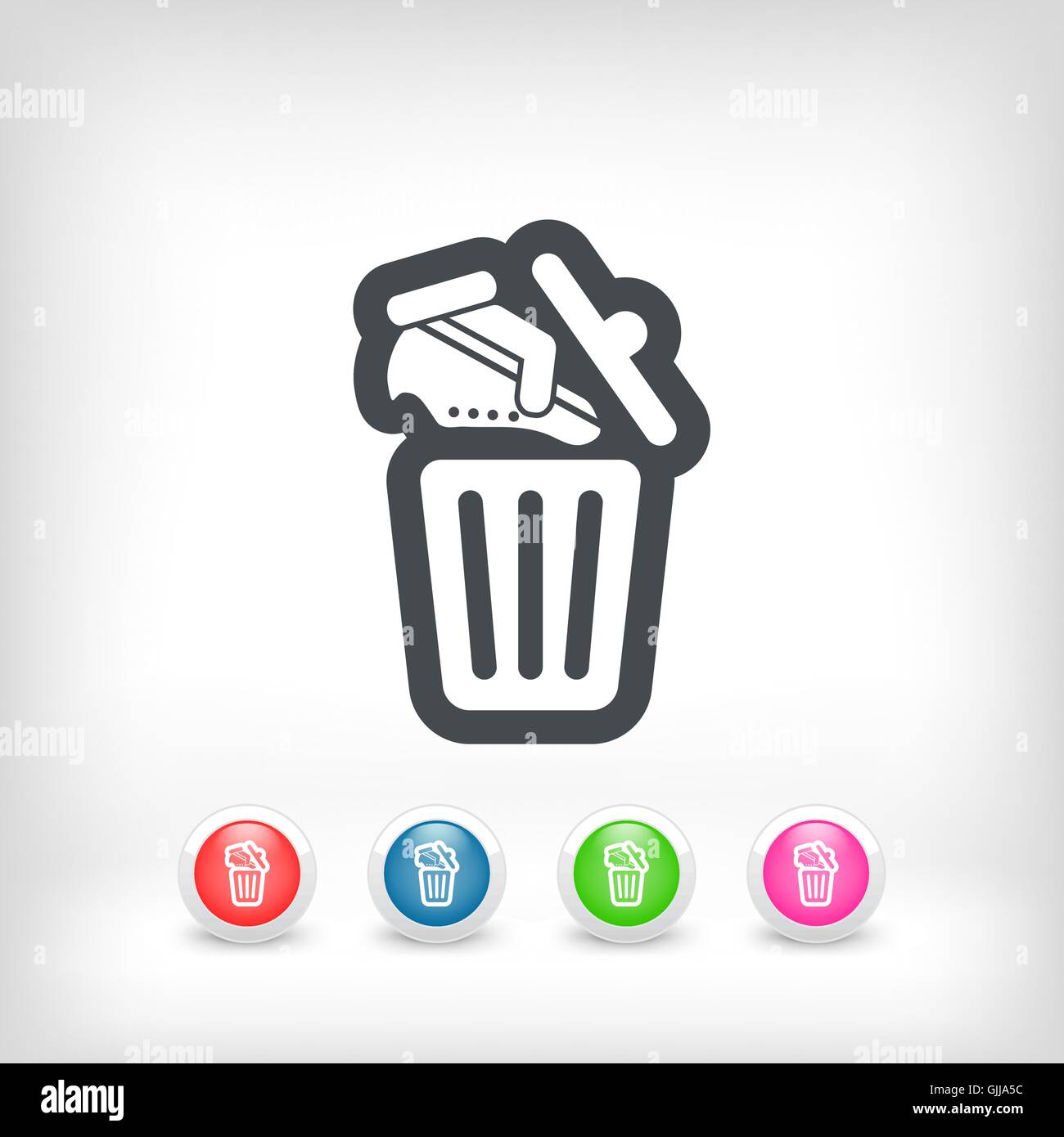 Shoes on trash bin Stock Vector Image & Art Alamy
