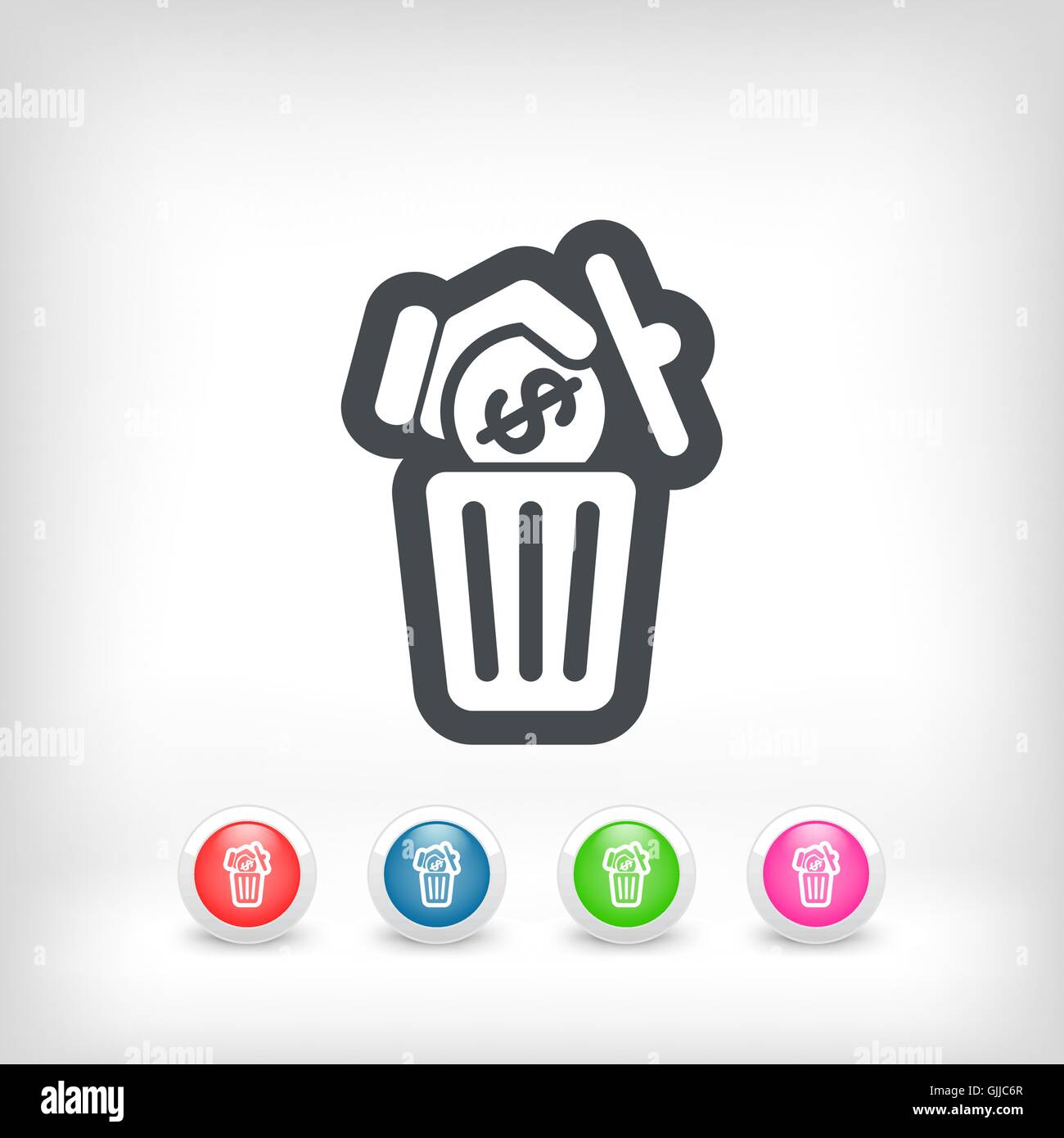 Waste of money Stock Vector