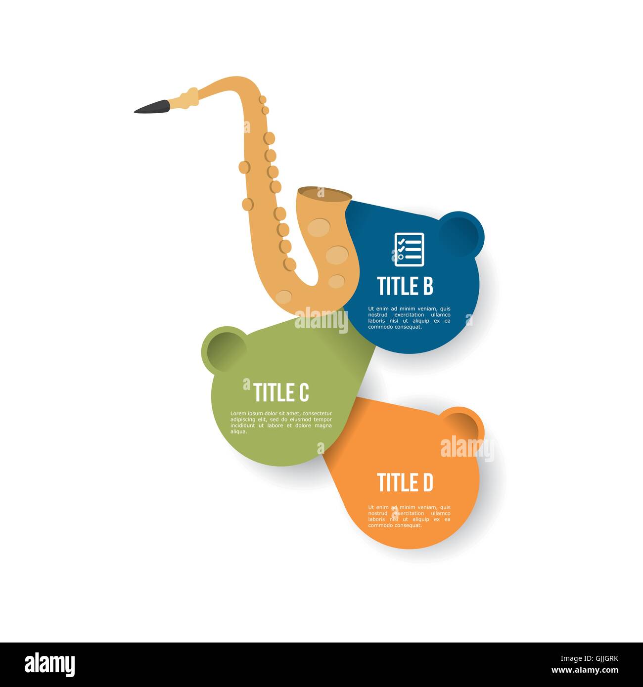 saxophone music sound infographic Stock Vector Image & Art Alamy