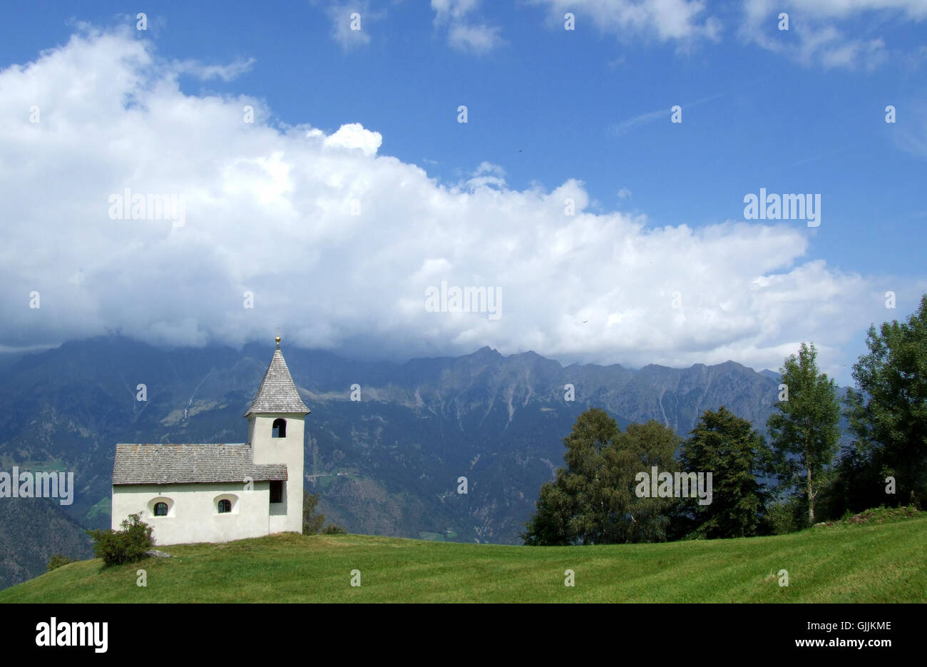 belief church cloud Stock Photo