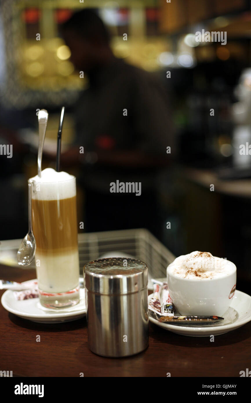 coffee latte and capucino Stock Photo