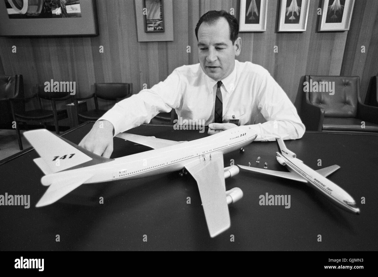 Joe Sutter of the Boeing Airplane Company Stock Photo