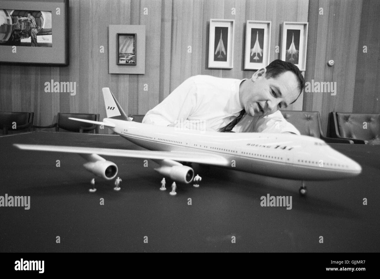 Joe Sutter of the Boeing Airplane Company Stock Photo