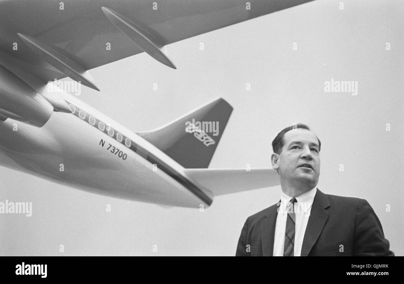 Joe Sutter of the Boeing Airplane Company Stock Photo