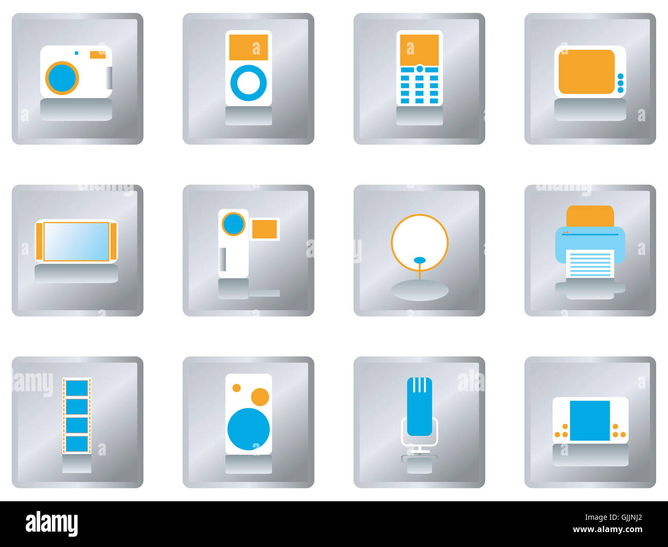 telephone phone laptop Stock Photo