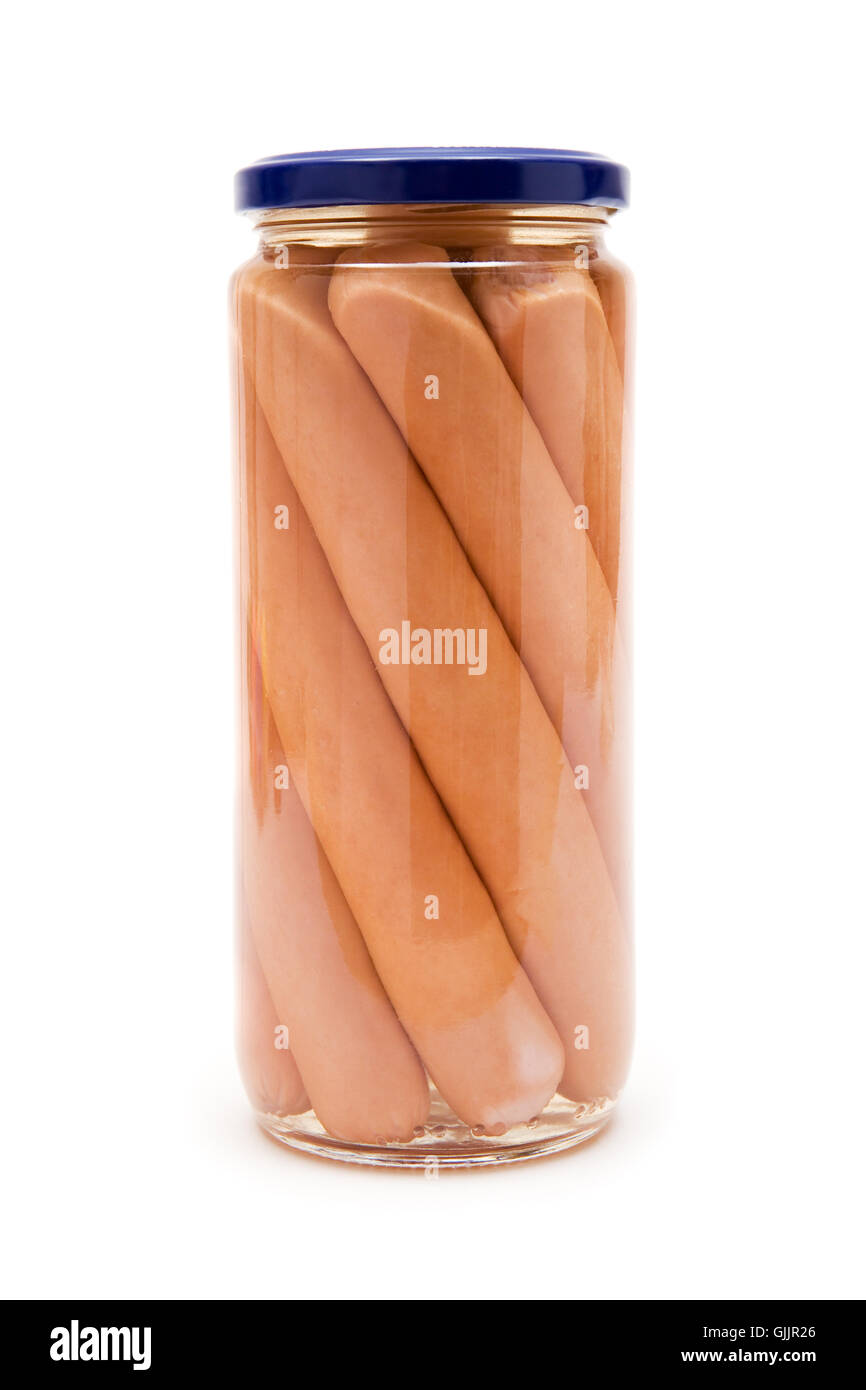 sausages in glass Stock Photo Alamy