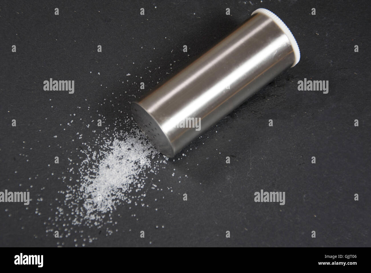 a silver salt shaker Stock Photo Alamy