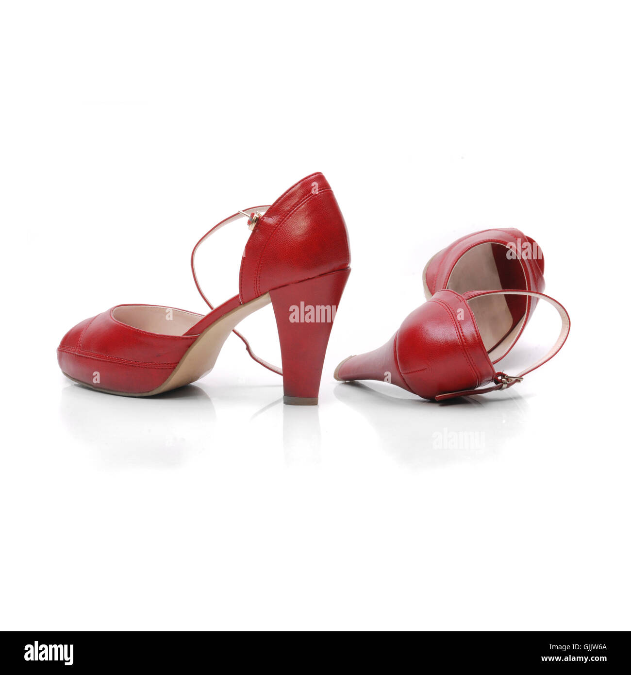 red women's shoes Stock Photo