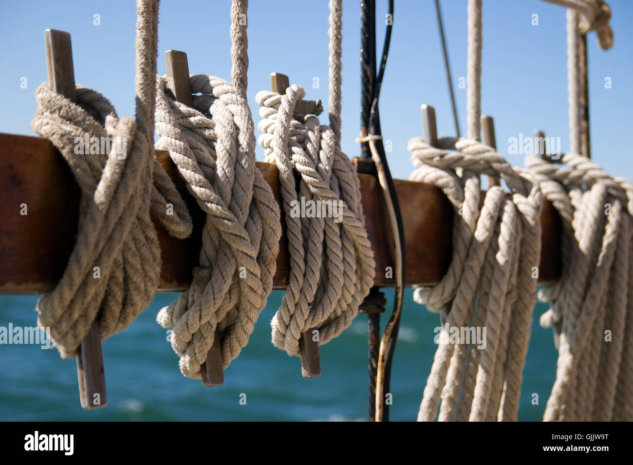 detail contrasts sailing boat Stock Photo