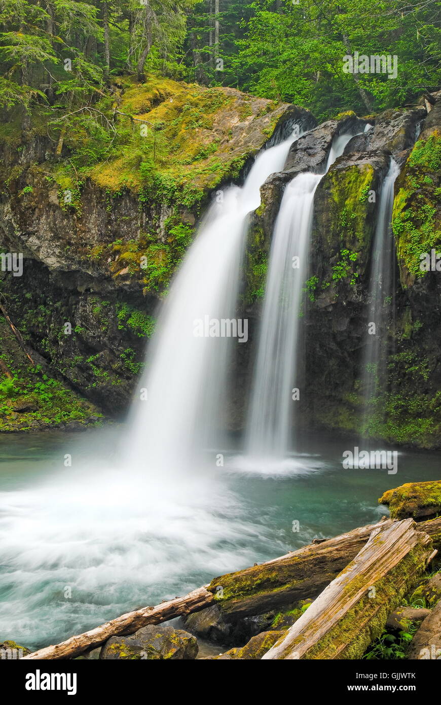 waterfall erosion vegetation Stock Photo Alamy